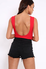 Red Side Boob Bodysuit - Adrionna