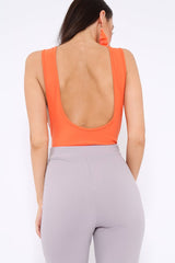 Orange Side Boob Bodysuit - Adrionna