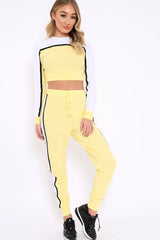 White and Yellow Colour Block Tracksuit - Adryanna