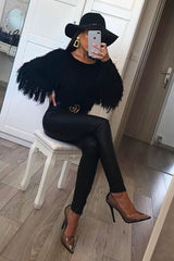 Black Clear Pointed Toe Heels - Fernanda