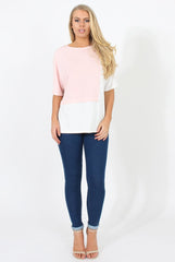 White Panel T-Shirt - Aimee