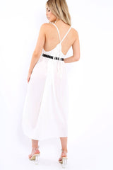 White Culotte Jumpsuit - Aj