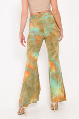 Green Tie Dye Flares - Akyla