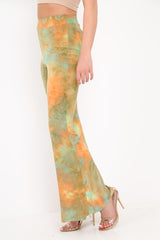 Green Tie Dye Flares - Akyla