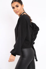 Black Flower Jumper Tie Back - Alchemy