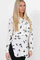 Alena White Print Shirt