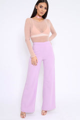 Nude Mesh Long Sleeved Bodysuit - Alesa