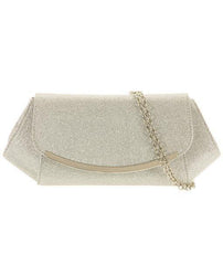 Gold Trim Glitter Clutch Bag - Alessa
