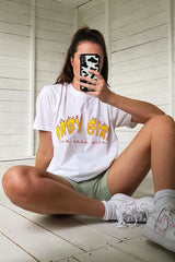 White Baby Girl Flames T-shirt - Eddie