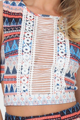 Blue Print Two Piece - Alicia