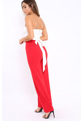 White Boob Tube with Wrap Around Tie - Alida