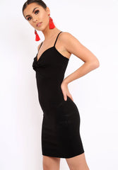 Black Bodycon Dress - Alizae