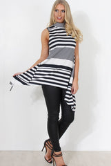 Alli White Split Back Top