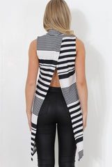 Alli White Split Back Top