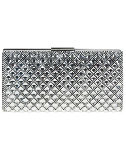 Diamante Small Diamond Pattern Clutch - Allie