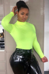 Neon Green Slinky Bodysuit - Allison