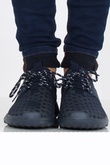 Navy Blue Spotted Trainers - Amalia