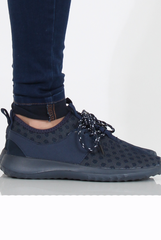 Navy Blue Spotted Trainers - Amalia