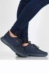 Navy Blue Spotted Trainers - Amalia
