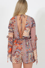 Paisley Print Playsuit - Amari