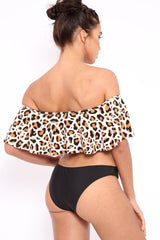 Leopard Print Bardot Bikini - Amaris