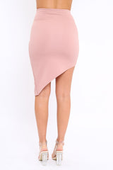 Rose Asymmetric Skirt - Amina