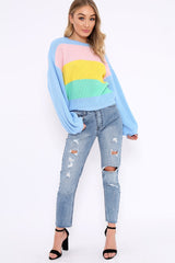 Blue Nude and Yellow Striped Jumper - Ammie
