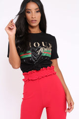 Black Amour Always Slogan T-shirt - Esmay