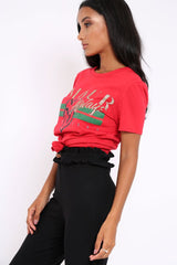 Red Amour Always Slogan T-shirt - Esmay