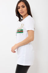 White Amour Always Slogan T-shirt - Esmay