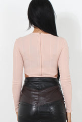 Diya Pink Cut Out Bodysuit