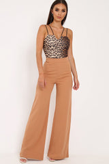 Leopard Print Multi Strap Bodysuit -Analeese