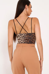 Leopard Print Multi Strap Bodysuit -Analeese