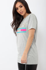 Grey Always Perfect Slogan T-shirt - Analise