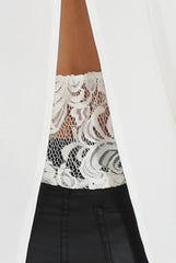 White Split Back Sleeveless Top - Andrea