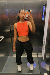 Orange Slinky Crop Top - Jaira