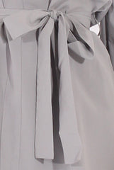 Grey Bardot Tie Waist Top - Angie