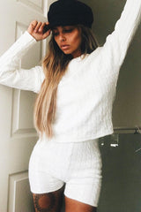 Cream Cable Knit Loungewear Set - Karlie