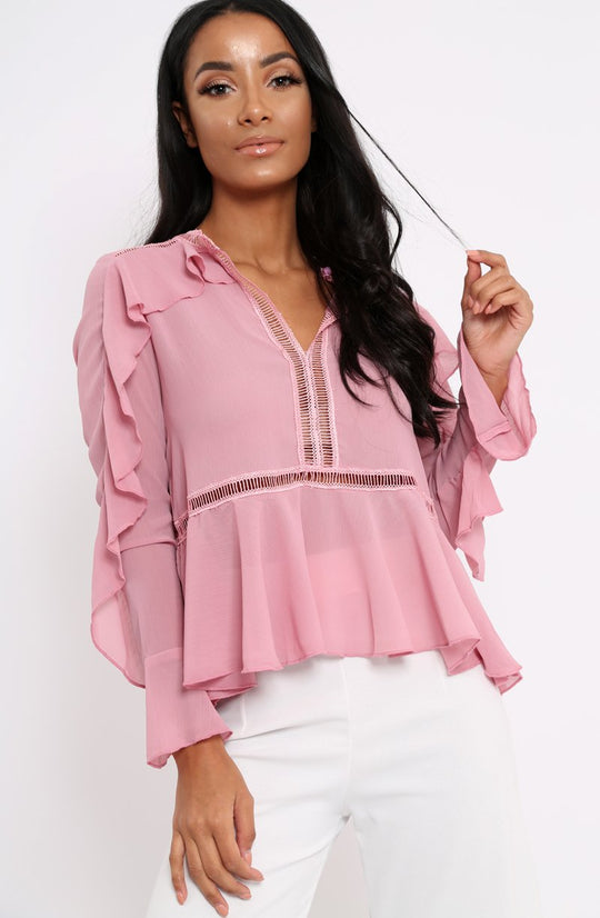 Rose Frill Blouse - Anjelica