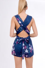 Navy Pasiley Multi-Way Playsuit - Annalea