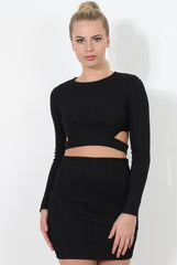 Black Cut Out Two Piece - Arianna
