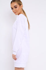 White Bardot Sweater Dress - Ariel