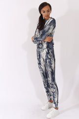 Blue Floral Print Tracksuit - Aries