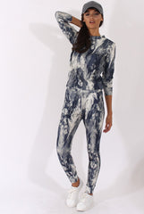 Blue Floral Print Tracksuit - Aries