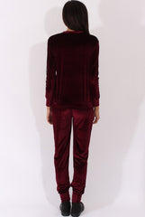 Plum Velvet Stripe Tracksuit - Armani
