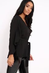 Black V Plunge Top - Aariah