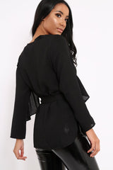 Black V Plunge Top - Aariah