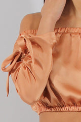 Marigold Bardot Crop Top - Sasha