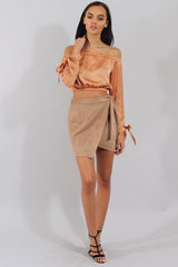 Marigold Bardot Crop Top - Sasha