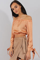 Marigold Bardot Crop Top - Sasha